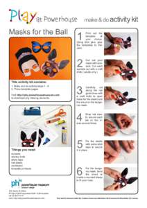 make & do activity kit  Masks for the Ball 1