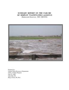 Summary Report on the Failure of Simplot Wastewater Lagoon #1