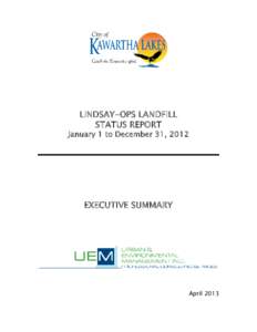 The Use of Paper Fiber Product as Daily, Interim and Final Cover at Muncipical Solid Waste Landfills