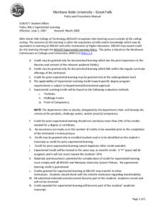 Critical pedagogy / Education theory / Experiential learning / Transfer credit / Course credit / Recognition of prior learning / Education / Academic transfer / Alternative education