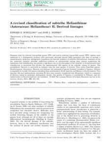 Botanical Journal of the Linnean Society, 2011, 167, 311–331. With 2 figures  A revised classification of subtribe Helianthinae