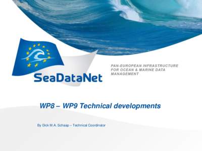 WP8 – WP9 Technical developments By Dick M.A. Schaap – Technical Coordinator  – www.seadatanet.org  WP8 – standards: objectives
