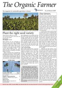 Nr. 45 March[removed]in this issue Lack of knowledge Most of the maize varieties, especially