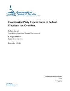 Coordinated Party Expenditures in Federal Elections: An Overview