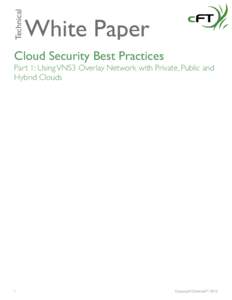 Technical  White Paper Cloud Security Best Practices Part 1: Using VNS3 Overlay Network with Private, Public and