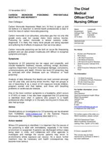 Gases / Industrial hygiene / Biology / Carbon monoxide / Foodborne illness / Welsh Government / Monoxide / Medicine / Health / Carbon monoxide poisoning