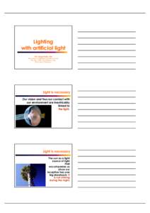 Microsoft PowerPoint - 8 Lighting with artificial light.ppt