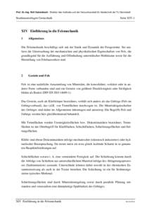 Prof. Dr.-Ing. Rolf Katzenbach  Direktor des Institutes und der Versuchsanstalt für Geotechnik der TU Darmstadt  Studienunterlagen Geotechnik Seite XIV-1