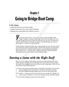 Chapter 1  AL Going to Bridge Boot Camp ▶ Gathering what you need to play bridge