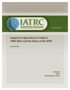 International relations / World Trade Organization / Agriculture in India / Agreement on Agriculture / Export subsidy / Market price support / Administered price / International trade / Business / International economics