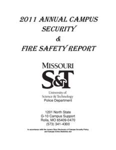 2011 Annual Campus security & Fire Safety Report  Police Department