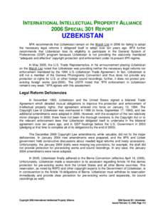 Microsoft Word - 2006SPEC301UZBEKISTAN.doc