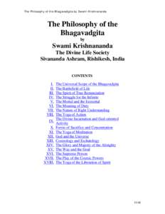 Indian philosophers / Hindu texts / Yogis / Indian philosophy / Meditation / Swami Krishnananda / Bhagavad Gita / Yoga / Sivananda Saraswati / Hinduism / Spirituality / Religion