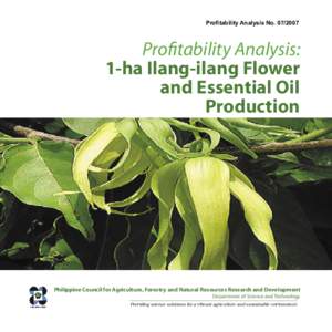 Proﬁtability Analysis NoProﬁtability Analysis: 1-ha Ilang-ilang Flower and Essential Oil Production