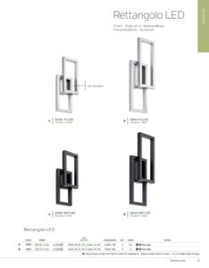 OUTDOOR  Rettangolo LED Finish: Platinum or Textured Black Fixture Material: Aluminum