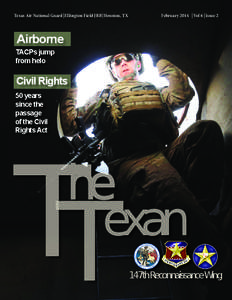 Texas Air National Guard Ellington Field JRB Houston, TX  February 2014 Vol 6 Issue 2 Airborne