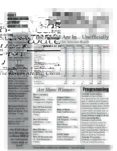ISSUE 7 MORNING EDITION SATURDAY AUGUST 22, 2015 Saturday/Sunday Shuttle Frequency