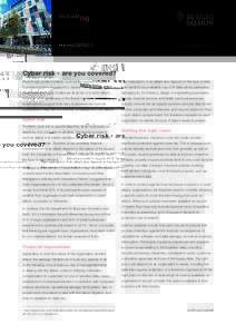 Briefing Insurance SeptemberCyber risk - are you covered?