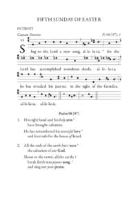 Reciting tone / Introit / St. Meinrad Archabbey / Indiana / Liturgy of the Hours / Christianity / David / Psalms