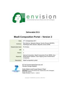 Deliv verable D3.3: Maa aS Com mposittion Portal – Version 2