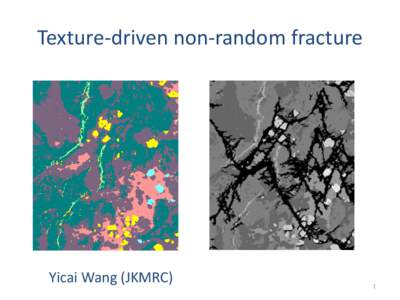 Texture-driven non-random fracture  Yicai Wang (JKMRC) 1