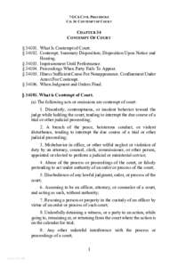 7 GCA C IVIL PROCEDURE CH. 34 CONTEMPT OF COURT CHAPTER 34 CONTEMPT OF COURT § [removed]What Is Contempt of Court.