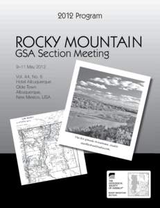 2012 Program  ROCKY MOUNTAIN GSA Section Meeting 9–11 May 2012 Vol. 44, No. 6