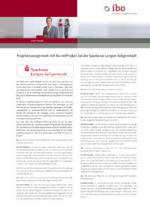 Projektmanagement-Software ibo netProject bei der Sparkasse Langen-Seligenstadt