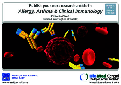Publishing / Allergy / European Academy of Allergy and Clinical Immunology / American Academy of Allergy /  Asthma /  and Immunology / Medicine / Immunology / Health