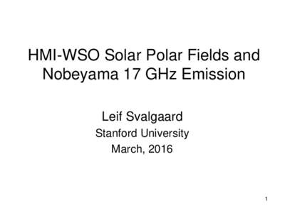 HMI-WSO Solar Polar Fields