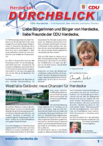 September 2005 Herdecker  CDU-Herdecke - Informationen über aktuelle politische Themen