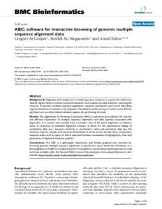 BMC Bioinformatics  BioMed Central Open Access