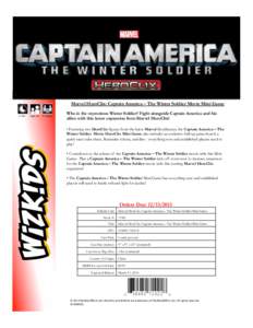 Collectible miniatures games / HeroClix / WizKids / Clix / Captain America / Bucky / Vance Astrovik / HorrorClix / Games / Comics / Clix games