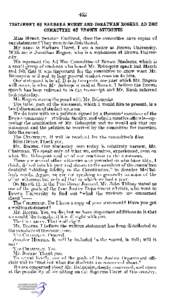 45,2 TESTIMONY OF BARBARA HURST AND JONATHAN ROGERS, AD HOC COMMITTEE OF BROWN STUDENTS Miss HURST. Senator Eastland, does the committee have copies of our statement ? They were to be distributed.