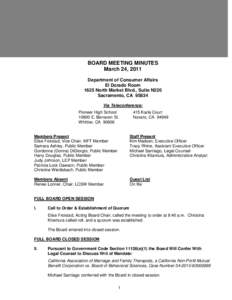 Board Meeting Minutes March 2011