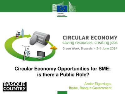 Circular Economy Opportunities for SME: is there a Public Role? Ander Elgorriaga, Ihobe, Basque Government  Ihobe is a public agency