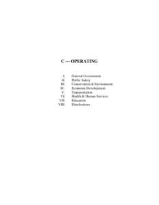 C — OPERATING  I. II. III. IV.