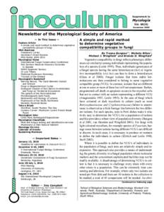 Supplement to  Mycologia VolDecember 2009