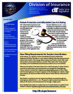 Division of Insurance 445 E. Capitol Ave. | Pierre, SD[removed]Phone: [removed] | Fax: [removed]removed] Merle Scheiber, Director