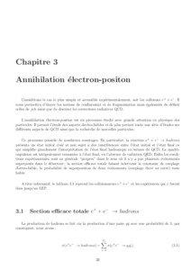 Chapitre 3 Annihilation ´ electron-positon