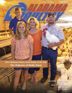 2014 Alabama Poultry Farm Family of the Year  The Federers of Holly Pond Address Service Requested AP&EA