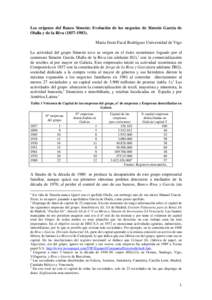 La evolución de los negocios de la Familia Simeón García Olalla y de la Riva