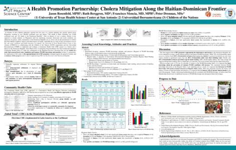 A Health Promotion Partnership: Cholera Mitigation Along the Haitian-Dominican Frontier ® Jason Rosenfeld, MPH1; Ruth Berggren, MD1; Francisco Mencia, MD, MPH2; Peter Drennan, MSc3 (1) University of Texas Health Science