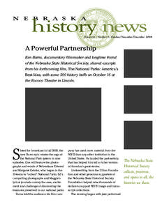 N E B R A S K  A history news  Volume 61 / Number 4 / October/November/December 2008