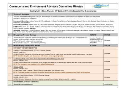 Microsoft Word - Community Advisory Committee Minutes - October[removed]FINAL