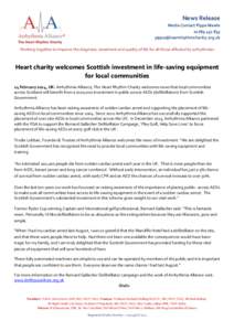 News Release Media Contact Pippa MawleWorking together to improve the diagnosis, treatment and quality of life for all those affected by arrhythmias