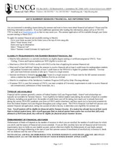 Federal assistance in the United States / United States Department of Education / Grants / Pell Grant / Office of Federal Student Aid / FAFSA / Student financial aid in the United States / Student loans in the United States / University of North Carolina at Greensboro / Student financial aid / Education in the United States / Education