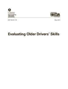 DOT HS[removed]May 2013 Evaluating Older Drivers’ Skills