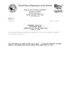 United States Department of the Interior BUREAU OF LAND MANAGEMENT Montana State Office 5001 Southgate Drive Billings, Montana[removed]http://www.blm.gov/mt