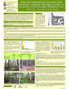 Silviculture treatments for old-growth mixed deciduous - evergreen Nothofagus pumilio – N. betuloides forests in southern Patagonia, Chile. UNIVERSIDAD DE CHILE 1 Department of Silviculture